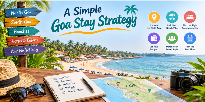 Simple strategy for choosing the right place to stay in Goa