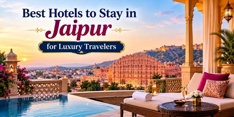 Luxury hotel in Jaipur featuring elegant architecture, premium rooms, and royal Rajasthani design