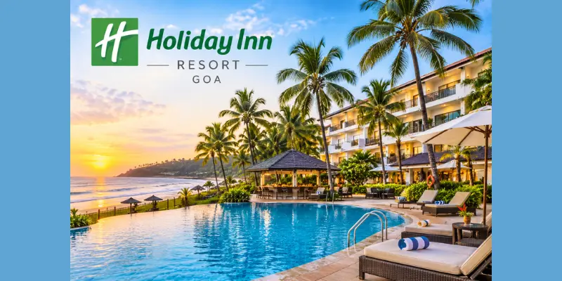 Holiday Inn Resort Goa with tropical gardens and beachfront surroundings