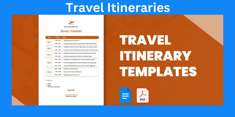 Travel itineraries
